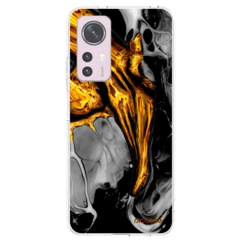 Picasee átlátszó szilikon tok az alábbi mobiltelefonokra Xiaomi 12 - Black Gold