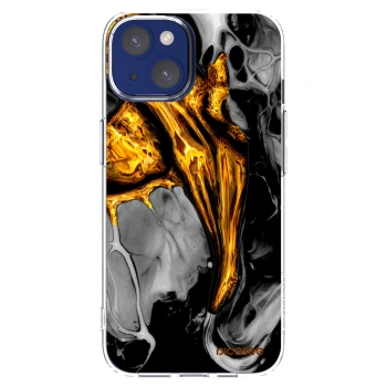 Picasee átlátszó szilikon tok az alábbi mobiltelefonokra Apple iPhone 14 - Black Gold