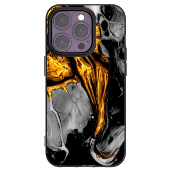 Picasee fekete szilikon tok az alábbi mobiltelefonokra Apple iPhone 14 Pro - Black Gold