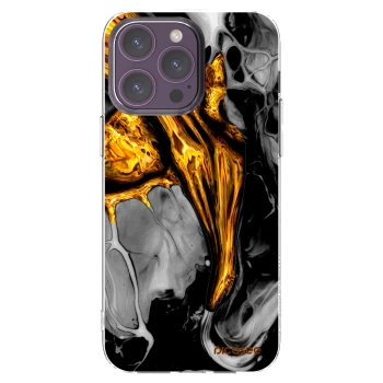 Picasee átlátszó szilikon tok az alábbi mobiltelefonokra Apple iPhone 14 Pro Max - Black Gold