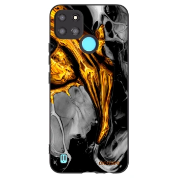 Picasee fekete szilikon tok az alábbi mobiltelefonokra Realme C21Y - Black Gold