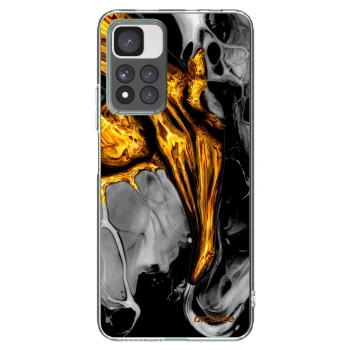 Picasee átlátszó szilikon tok az alábbi mobiltelefonokra Xiaomi Redmi Note 11 Pro+ 5G - Black Gold