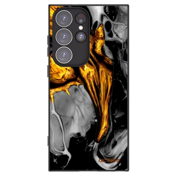Picasee fekete szilikon tok az alábbi mobiltelefonokra Samsung Galaxy S23 Ultra 5G - Black Gold