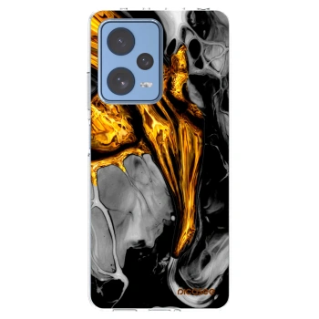 Picasee átlátszó szilikon tok az alábbi mobiltelefonokra Xiaomi Redmi Note 12 Pro 5G - Black Gold