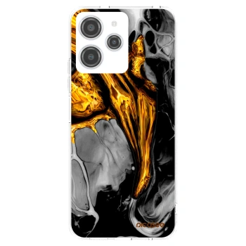 Picasee átlátszó szilikon tok az alábbi mobiltelefonokra Xiaomi Redmi 12 4G - Black Gold