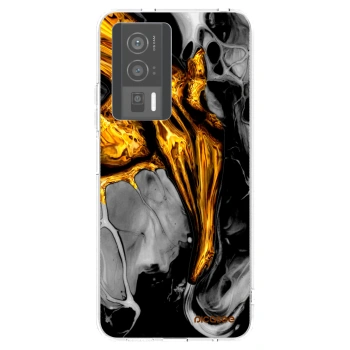 Picasee átlátszó szilikon tok az alábbi mobiltelefonokra Xiaomi Poco F5 Pro 5G - Black Gold