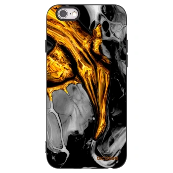 Picasee fekete szilikon tok az alábbi mobiltelefonokra Apple iPhone 6/6S - Black Gold