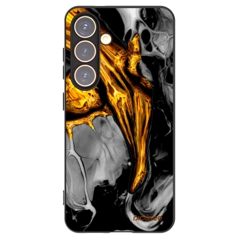 Picasee fekete szilikon tok az alábbi mobiltelefonokra Samsung Galaxy S24 S921B 5G - Black Gold