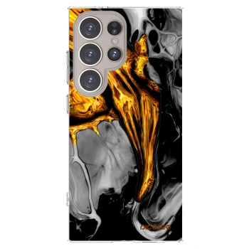 Picasee átlátszó szilikon tok az alábbi mobiltelefonokra Samsung Galaxy S24 Ultra S928B 5G - Black Gold