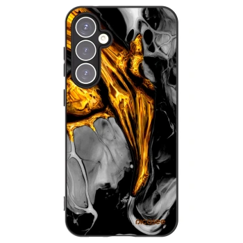 Picasee fekete szilikon tok az alábbi mobiltelefonokra Samsung Galaxy S23 FE S711B - Black Gold