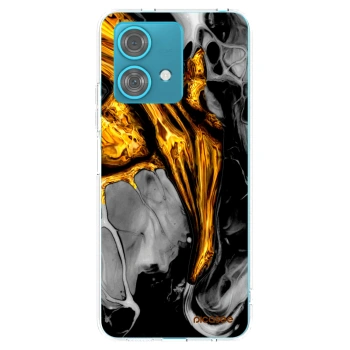 Picasee átlátszó szilikon tok az alábbi mobiltelefonokra Motorola Edge 40 Neo - Black Gold