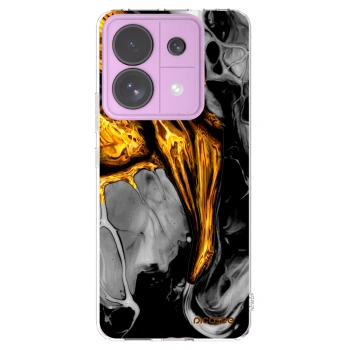 Picasee átlátszó szilikon tok az alábbi mobiltelefonokra Xiaomi Redmi Note 13 Pro 5G - Black Gold