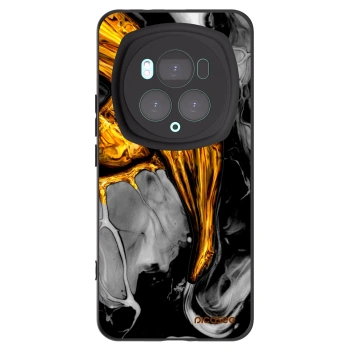 Picasee fekete szilikon tok az alábbi mobiltelefonokra Honor Magic6 Pro - Black Gold