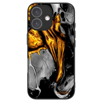 Picasee ULTIMATE CASE MagSafe Apple iPhone 16 - készülékre - Black Gold