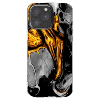 Picasee átlátszó szilikon tok az alábbi mobiltelefonokra Apple iPhone 16 Pro Max - Black Gold