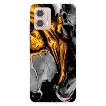 Picasee átlátszó szilikon tok az alábbi mobiltelefonokra Motorola Moto G53 5G - Black Gold