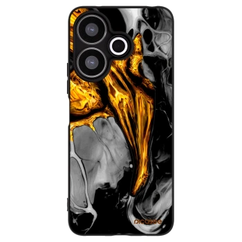 Picasee fekete szilikon tok az alábbi mobiltelefonokra Xiaomi Redmi 13 4G - Black Gold