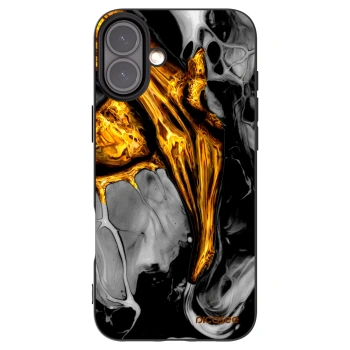 Picasee fekete szilikon tok az alábbi mobiltelefonokra Apple iPhone 16 Plus - Black Gold