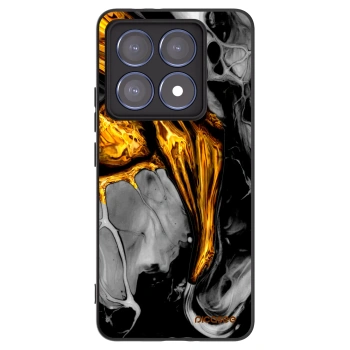 Picasee fekete szilikon tok az alábbi mobiltelefonokra Xiaomi 14T Pro - Black Gold