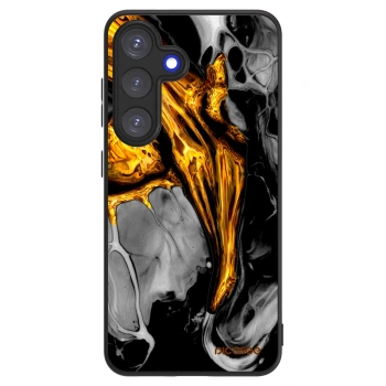 Picasee ULTIMATE CASE PowerShare Samsung Galaxy S25 5G - készülékre - Black Gold