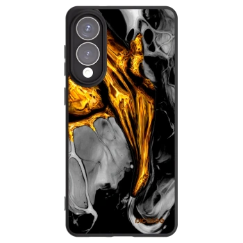 Picasee fekete szilikon tok az alábbi mobiltelefonokra Samsung Galaxy S25 Edge 5G - Black Gold