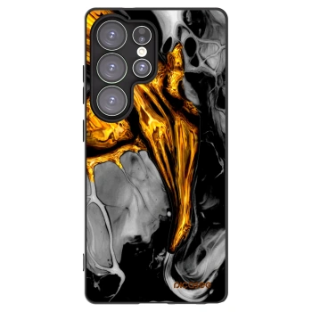 Picasee fekete szilikon tok az alábbi mobiltelefonokra Samsung Galaxy S25 Ultra 5G - Black Gold