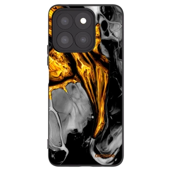Picasee fekete szilikon tok az alábbi mobiltelefonokra Honor X8c - Black Gold