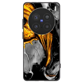 Picasee fekete szilikon tok az alábbi mobiltelefonokra Vivo X200 Pro - Black Gold