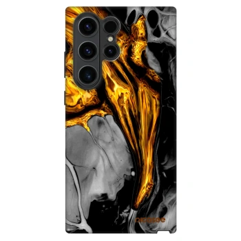 Szilikon tok erre a típusra Samsung Galaxy S22 Ultra 5G - Black Gold