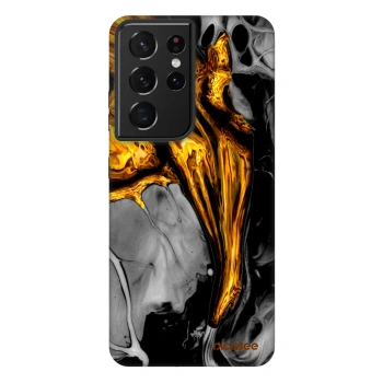 Picasee Fashion Case Samsung Galaxy S21 Ultra 5G G998B - Black Gold