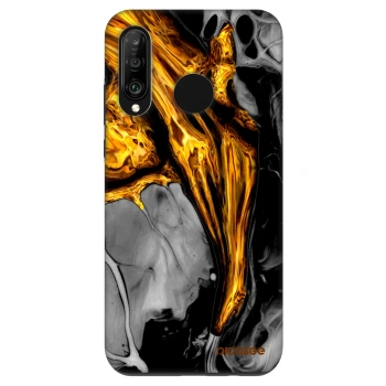 Szilikon tok erre a típusra Huawei P30 Lite - Black Gold