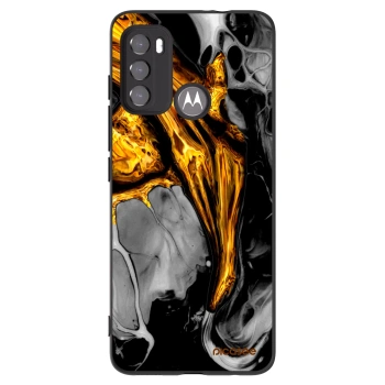 Picasee fekete szilikon tok az alábbi mobiltelefonokra Motorola Edge 60 5G - Black Gold