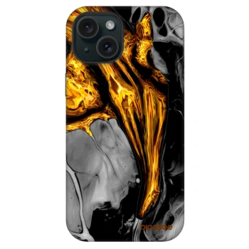 Picasee Fashion Case MagSafe Apple iPhone 15 - Black Gold