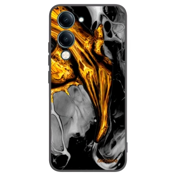 Picasee fekete szilikon tok az alábbi mobiltelefonokra Vivo Y29s 5G - Black Gold