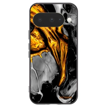 Picasee fekete szilikon tok az alábbi mobiltelefonokra Google Pixel 10 - Black Gold