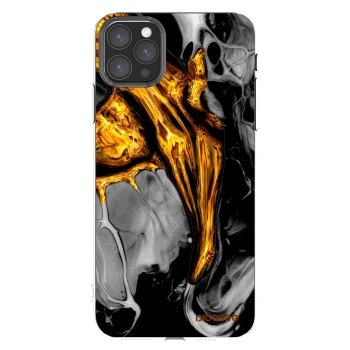 Picasee átlátszó szilikon tok az alábbi mobiltelefonokra Apple iPhone 11 Pro Max - Black Gold