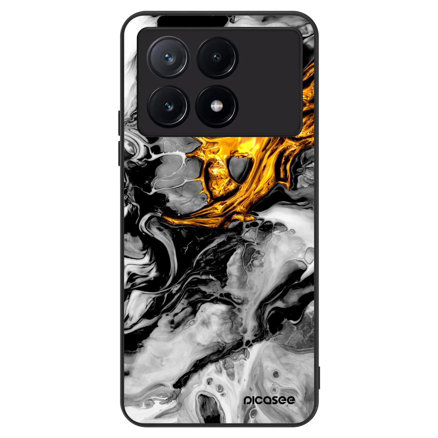 Picasee ULTIMATE CASE Xiaomi Poco X6 Pro - készülékre - Black Gold 2