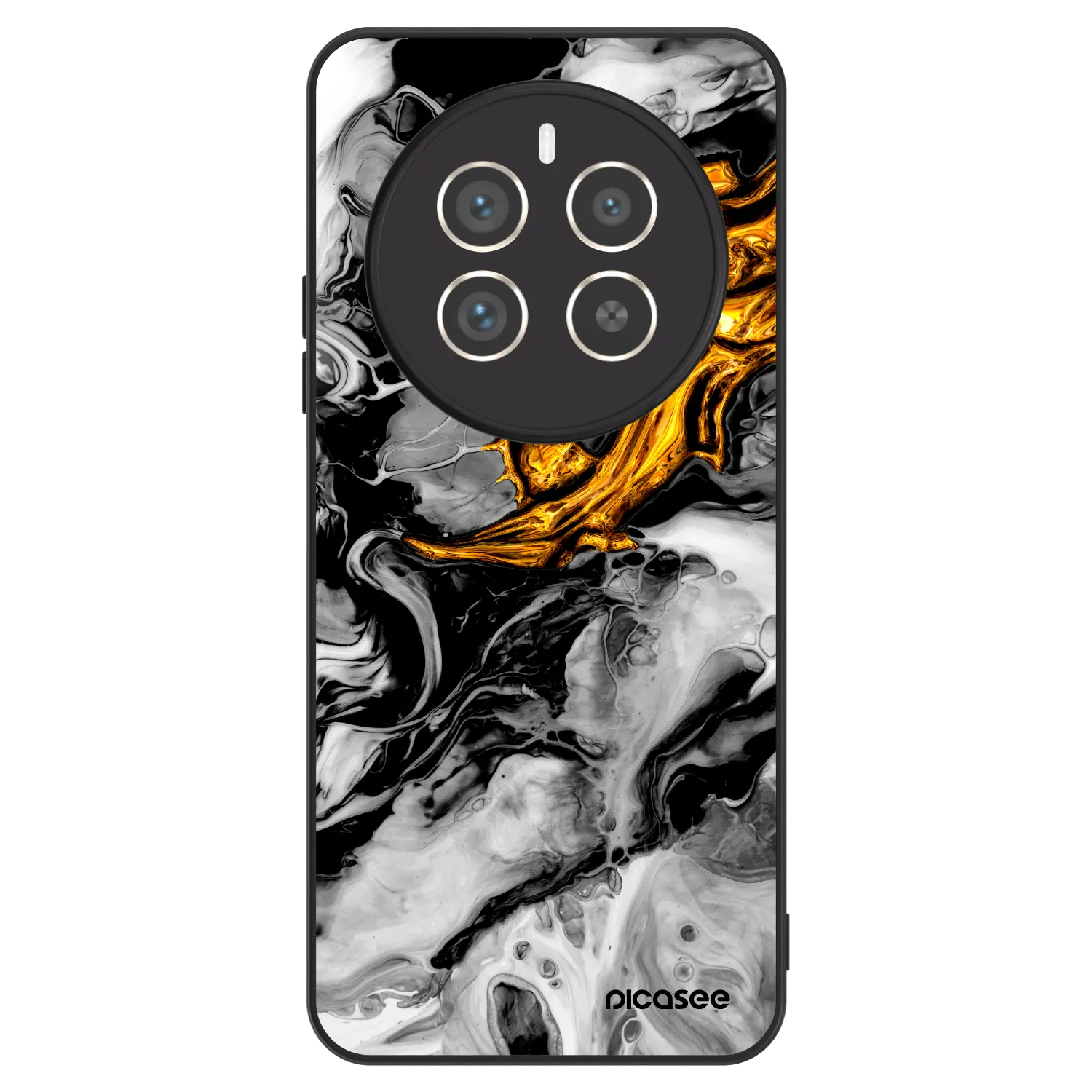 Picasee ULTIMATE CASE Realme 12 Pro 5G - készülékre - Black Gold 2