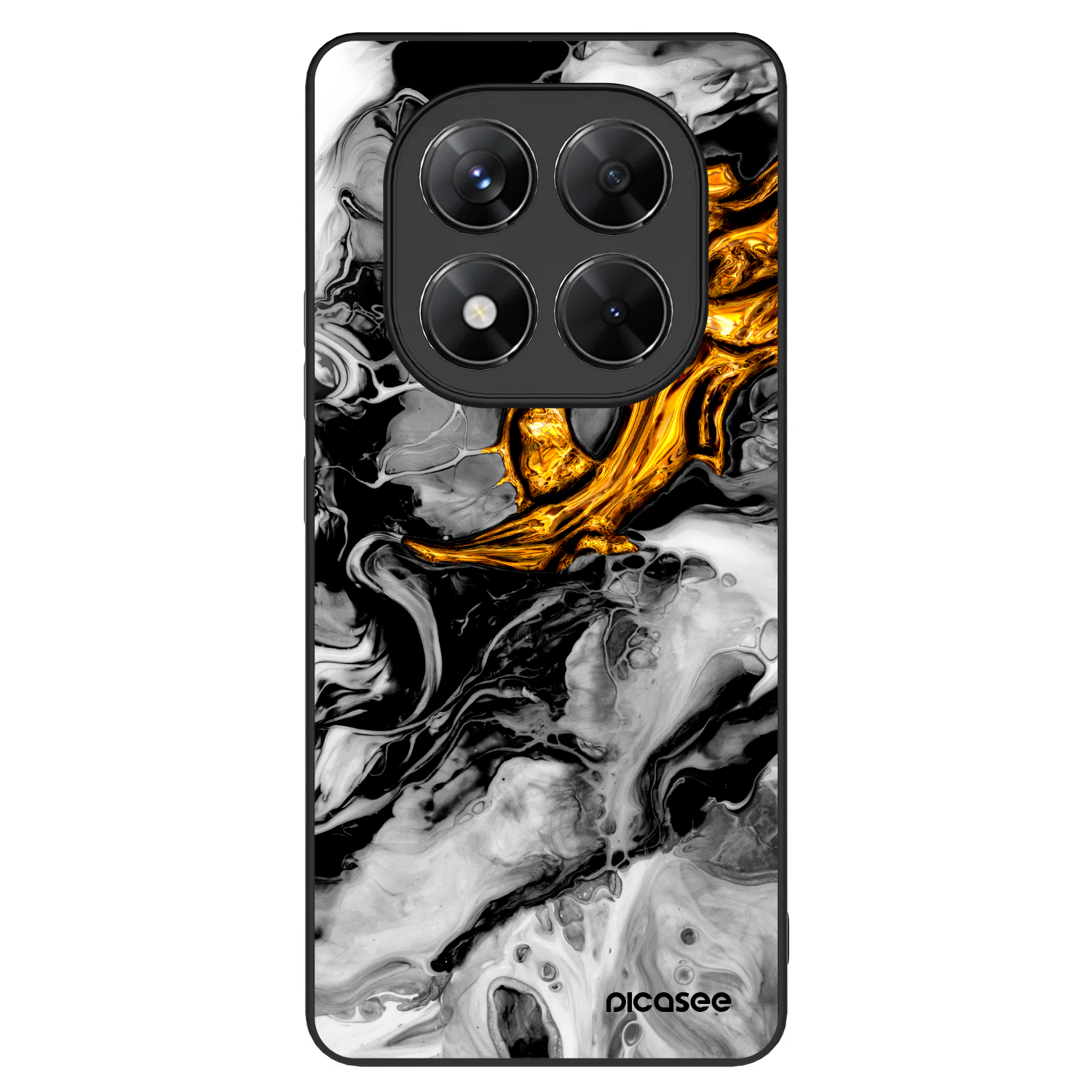 Picasee ULTIMATE CASE Xiaomi Redmi Note 14 Pro 5G - készülékre - Black Gold 2