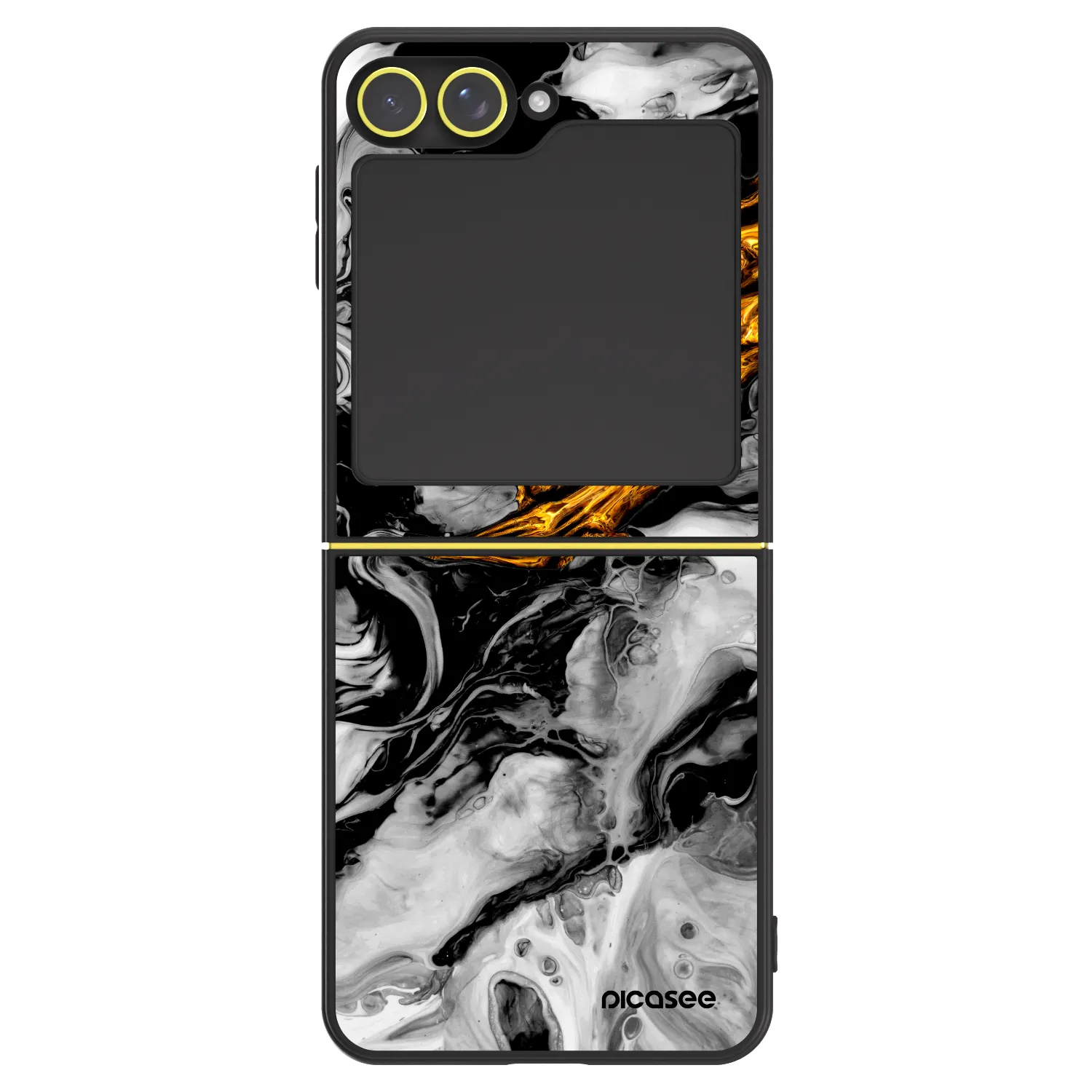 Picasee ULTIMATE CASE Samsung Galaxy Z Flip5 5G - készülékre - Black Gold 2
