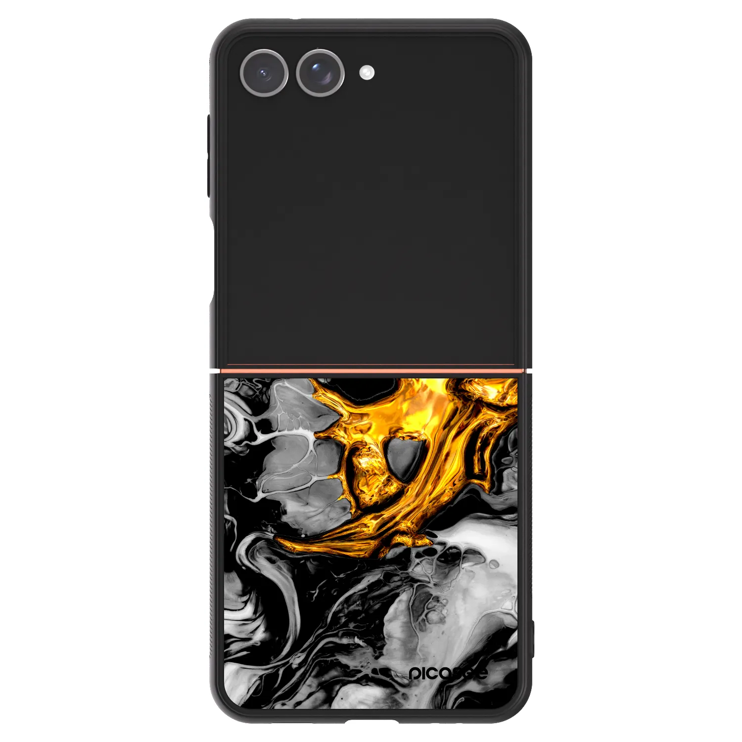 Picasee ULTIMATE CASE Samsung Galaxy Z Flip7 5G - készülékre - Black Gold 2