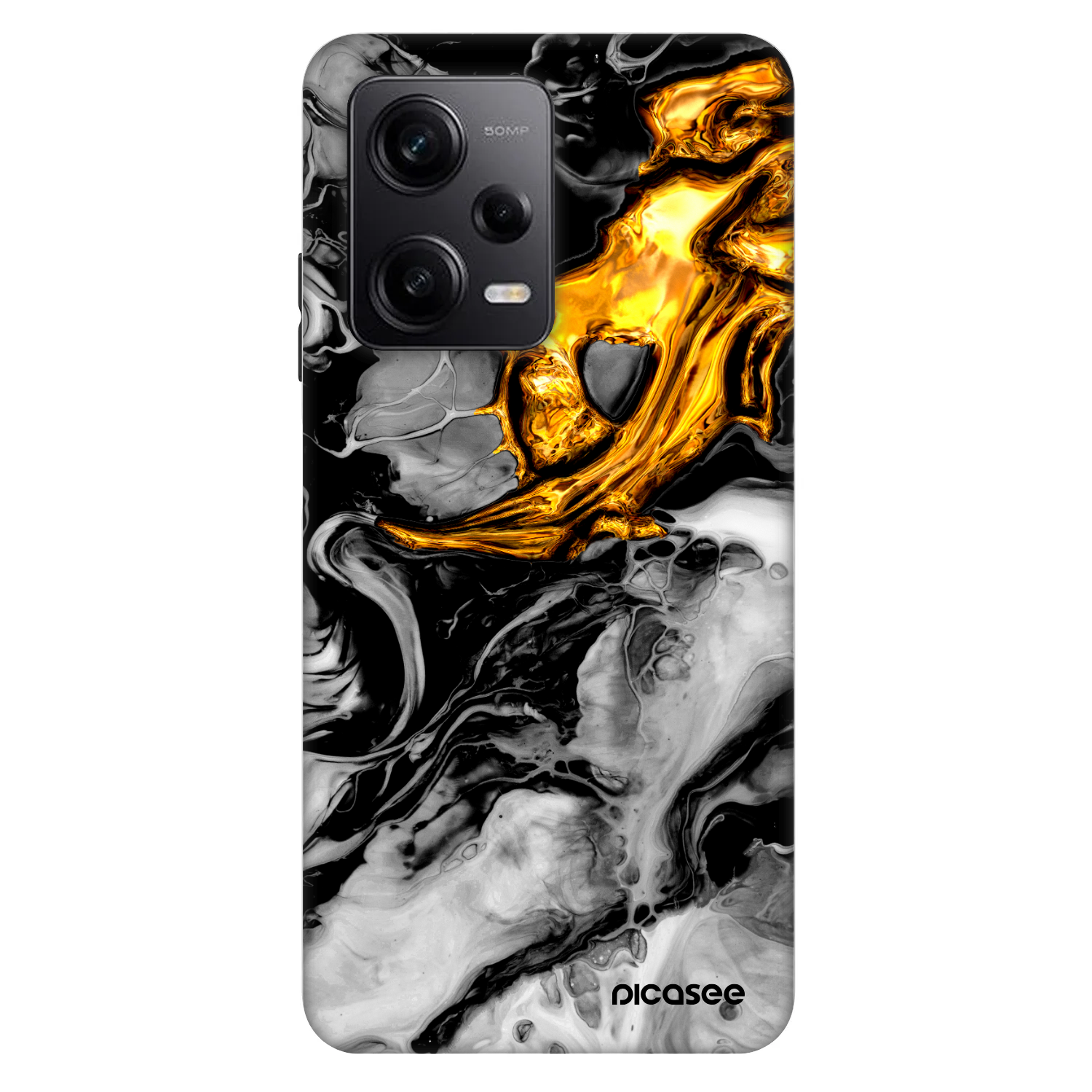 Picasee Fashion Case Xiaomi Redmi Note 12 Pro 5G - Black Gold 2