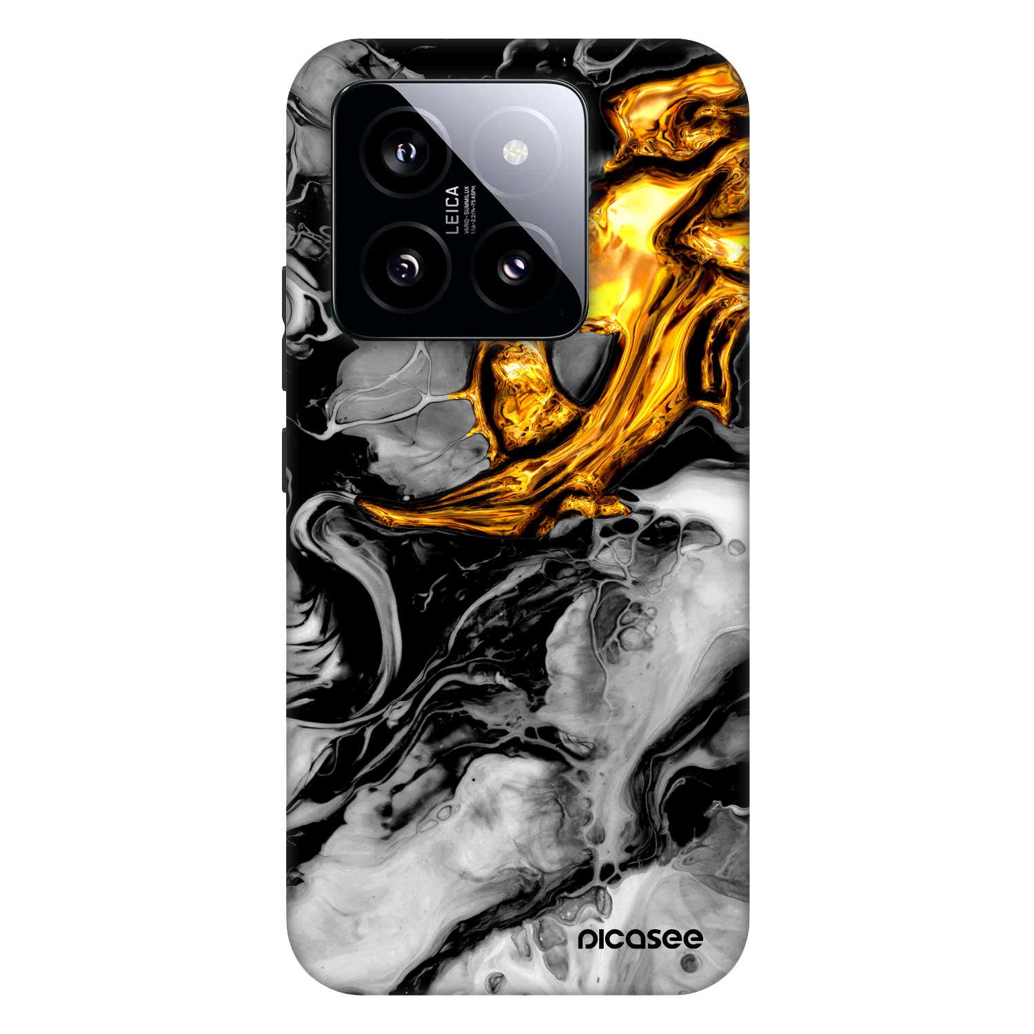 Picasee Fashion Case Xiaomi 14 - Black Gold 2