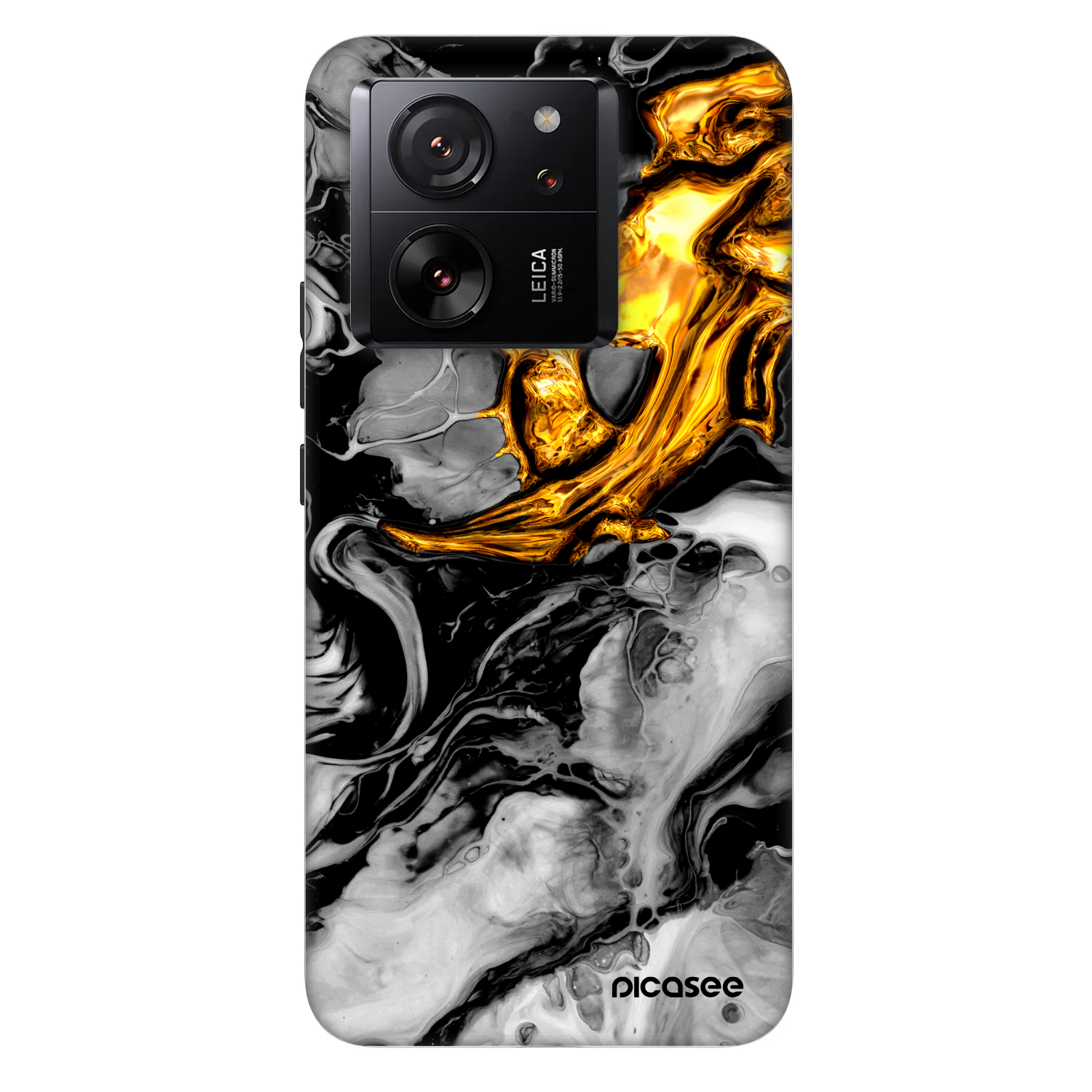 Picasee Fashion Case Xiaomi 13T Pro - Black Gold 2