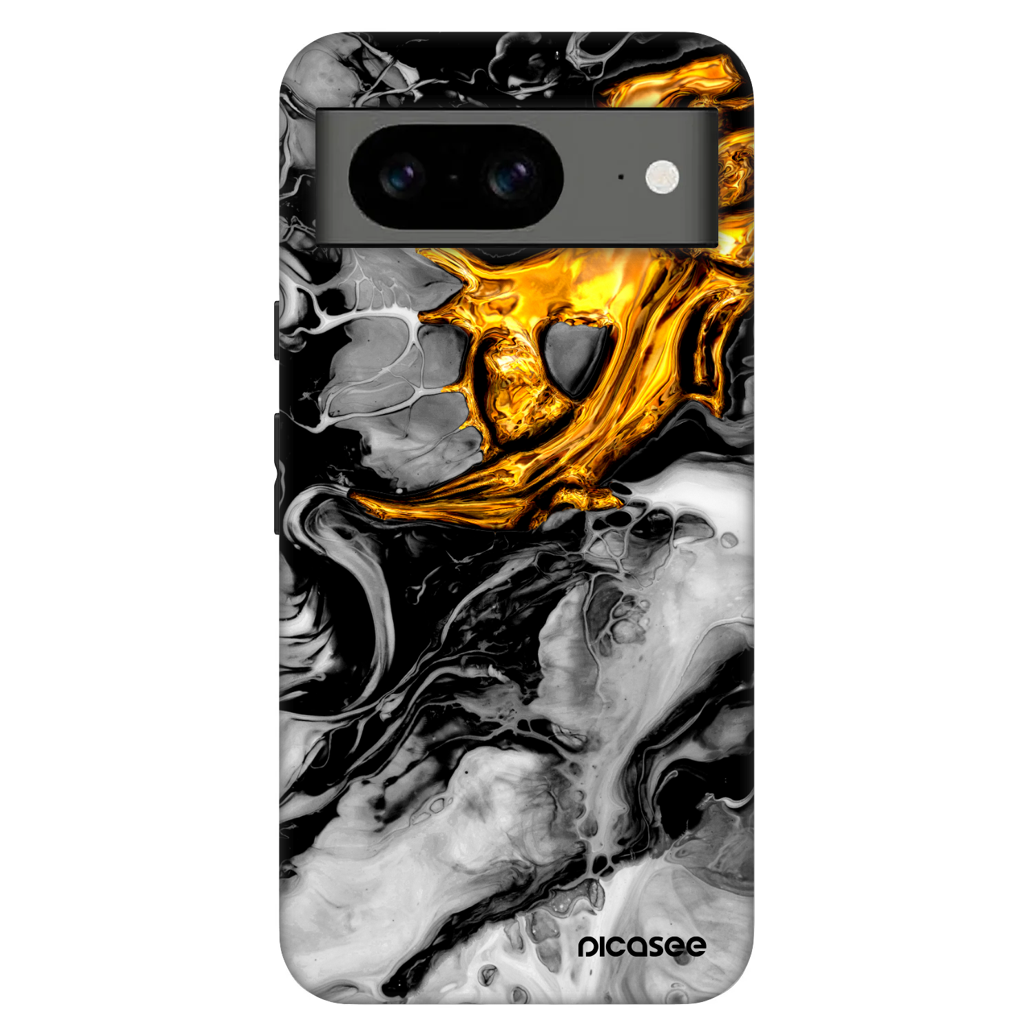 Picasee Fashion Case Google Pixel 8 Pro - Black Gold 2