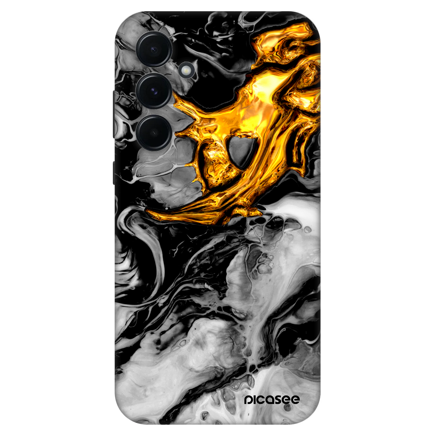 Picasee Fashion Case Samsung Galaxy A55 5G A556B - Black Gold 2