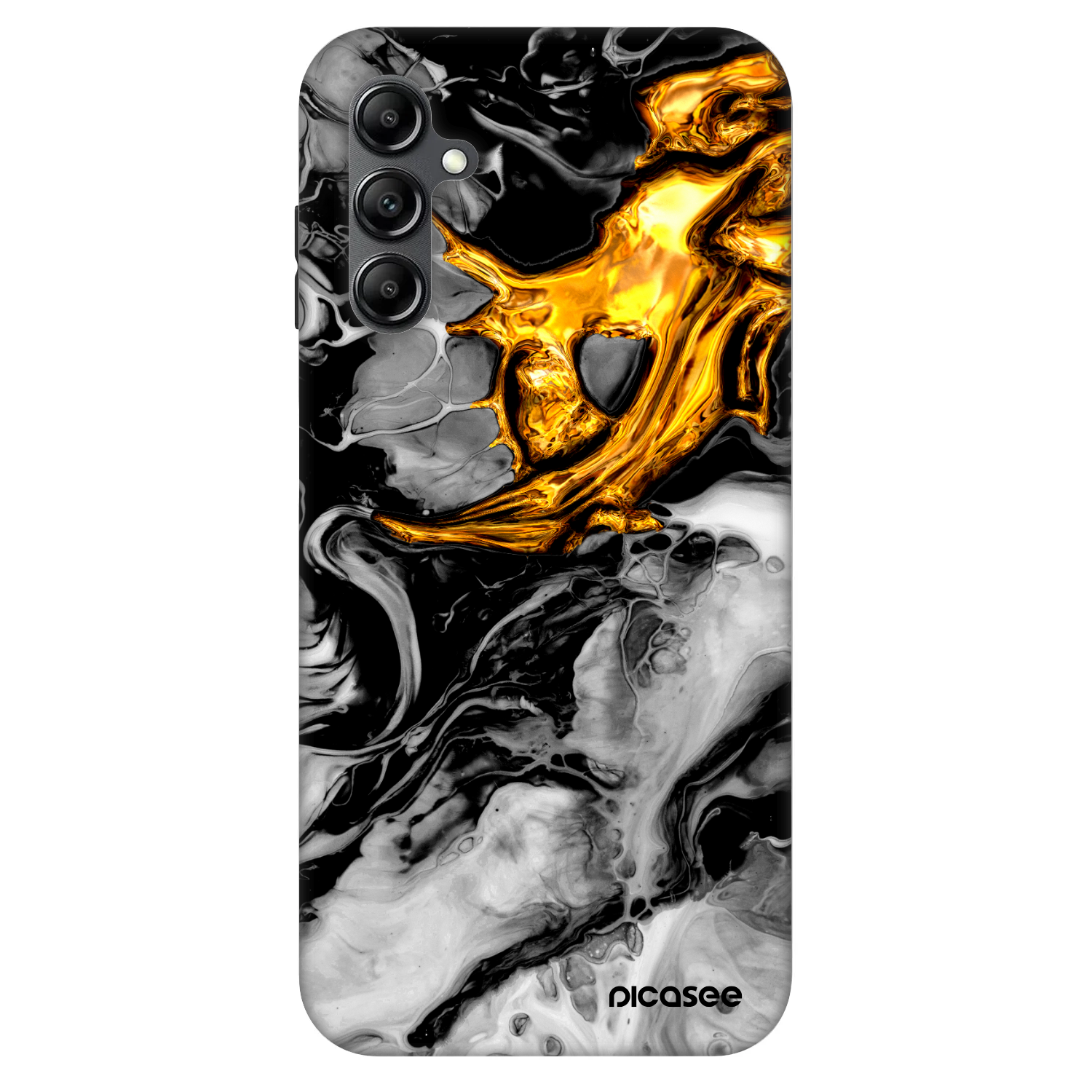 Picasee Fashion Case Samsung Galaxy A16 5G - Black Gold 2