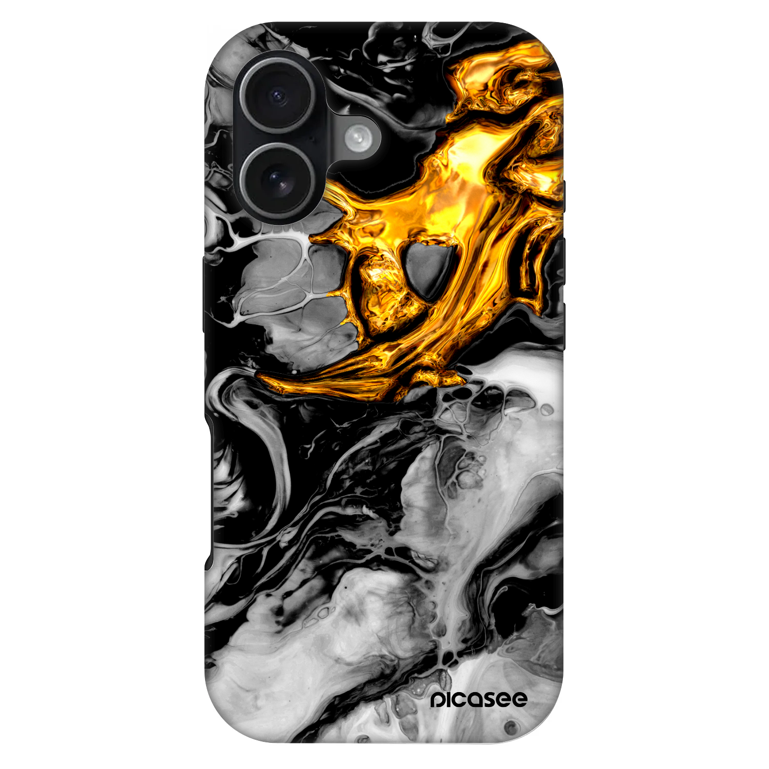 Picasee Fashion Case MagSafe Apple iPhone 17 - Black Gold 2