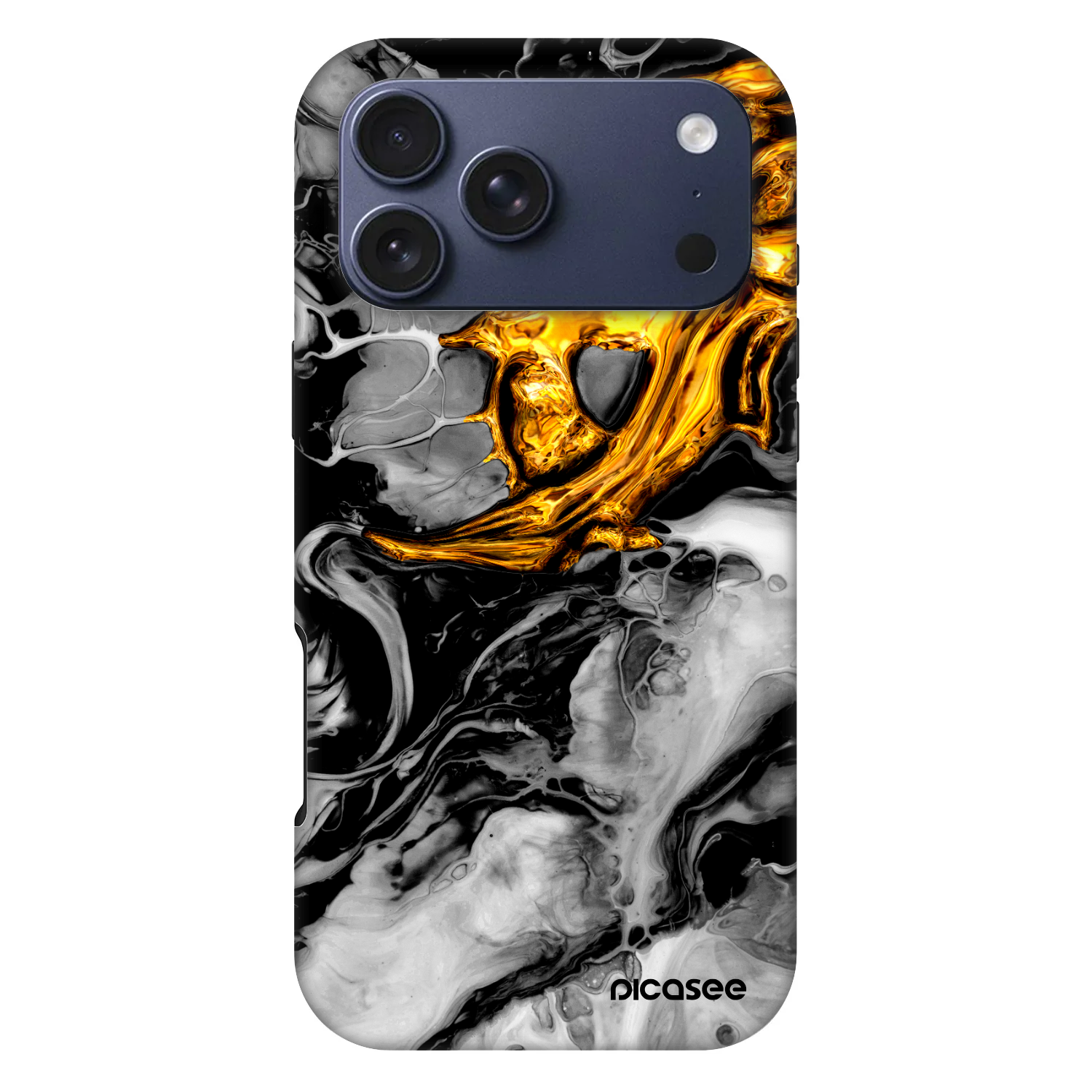 Picasee Fashion Case MagSafe Apple iPhone 17 Pro Max - Black Gold 2