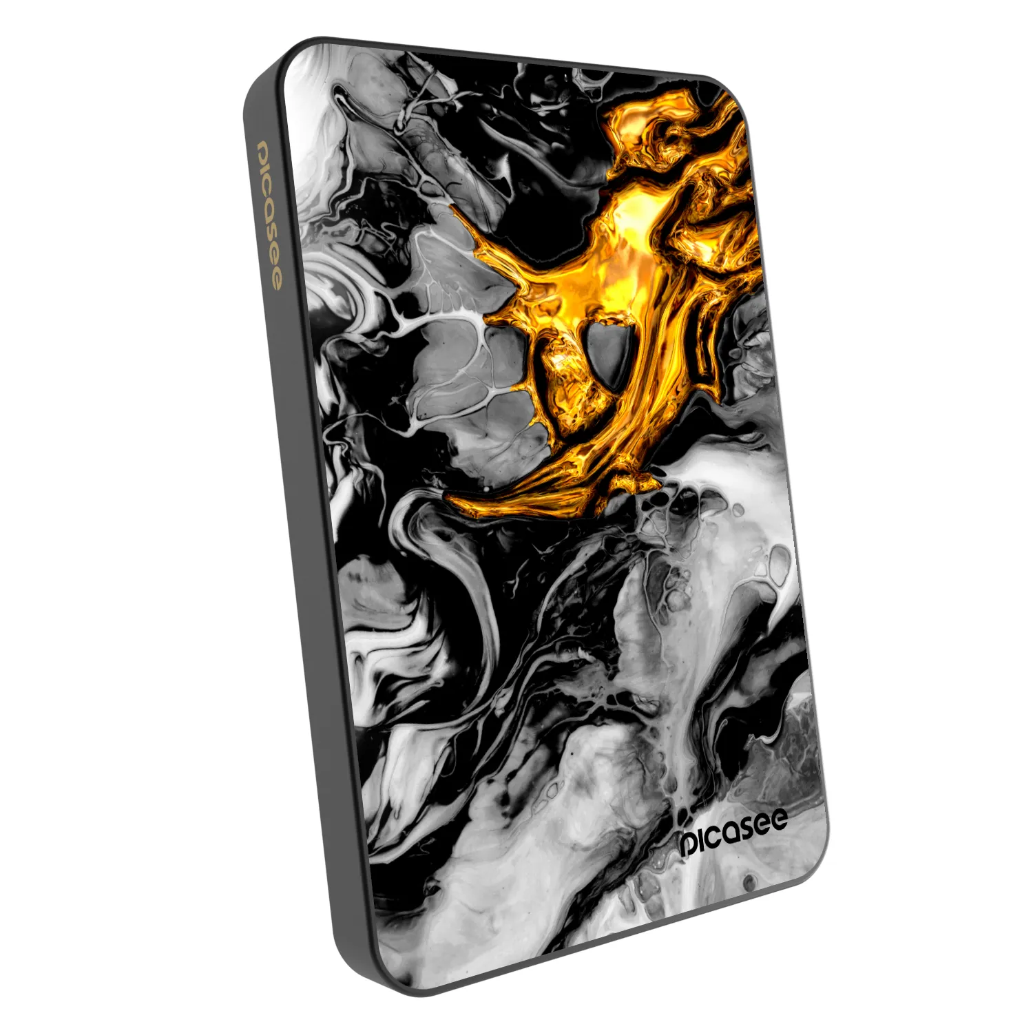 Picasee Powerbank MagSafe 5 000 mAh Szürke - Black Gold 2
